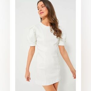 Hyacinth House White Stretch Denim Juniper Mini Dress Sz‎ L NWT Tuckernuck